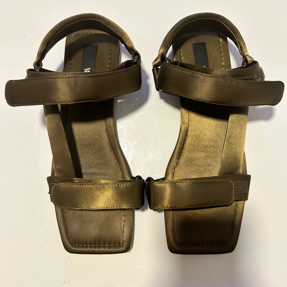 Zara Satin Velcro Dad Sandal